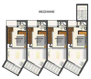 Kyrenia Court VIII - IX Apartment First Floor Plan - Mezzanine 